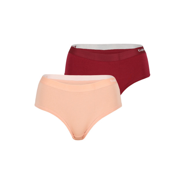 Apollo Dames hipster rood / roze bamboe 2-pack 161800000MC large