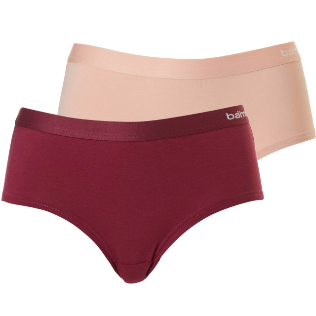 Apollo Dames hipster rood / roze bamboe 2-pack 161800000MC large