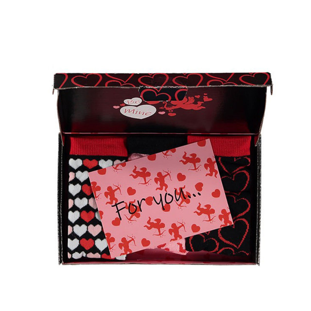 Apollo Dames sokken hartjes valentijn giftbox cadeau 130301001A large