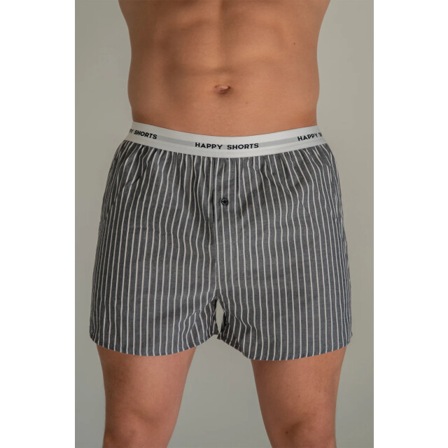 Happy Shorts 3-pack wijde boxershorts heren blauw gestreept meeuwen print HS-339 large