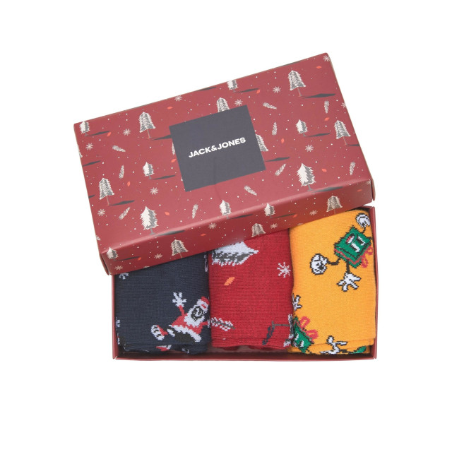 Jack & Jones Kerstsokken heren gifbox 3-pack jacxmastree 12222808 large