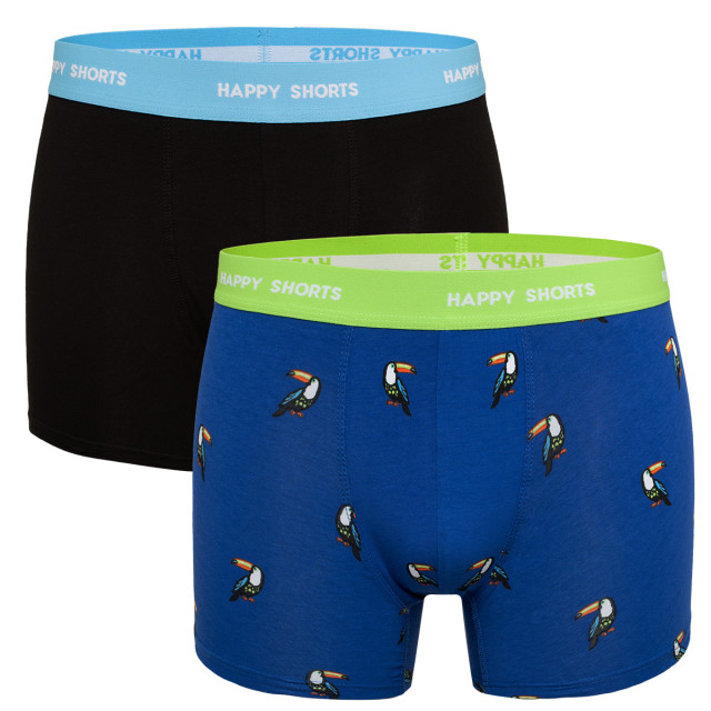 Happy Shorts 2-pack boxershorts met print heren neon tucan HS-J large