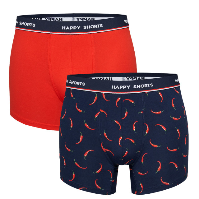 Happy Shorts 2-pack boxershorts heren met chilies rode peper print HS-J-904 large