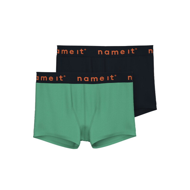 Name It Jongens boxershorts jersey nkmboxer 2-pack groen / zwart 13215806 large