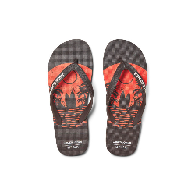 Jack & Jones Teenslipper heren jfwsurf print coffee bean 4165387 large