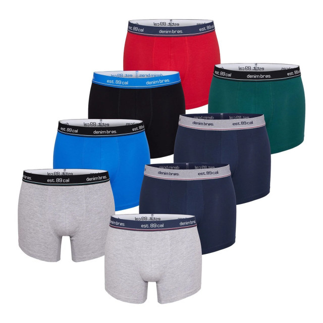 MG-1 Denim brøs. boxershorts heren 8-pack multi effen kleuren #12 MG-NOS-8PACK-12 large