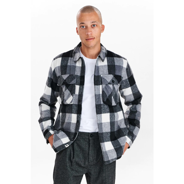 Anerkjendt Anerkjend style 900834 aksigurd checked lumber jacket 0526 dark grey mel 900834 large