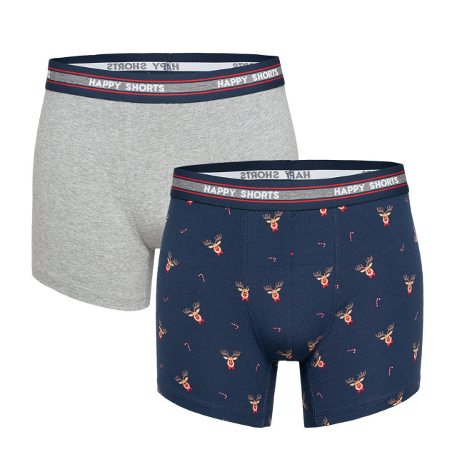 Happy Shorts 2-pack kerst boxershorts heren reindeer HS-J large