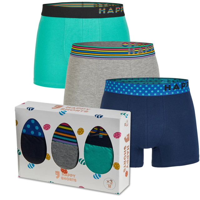 Happy Shorts Boxershorts heren pasen 3-pack paasgeschenk HS-J-843 large