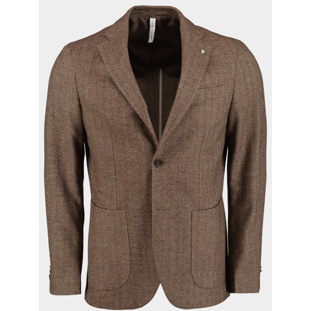 Born with Appetite Colbert lugano jacket wool herringbon 233038lu90/870 cacao 177215 large