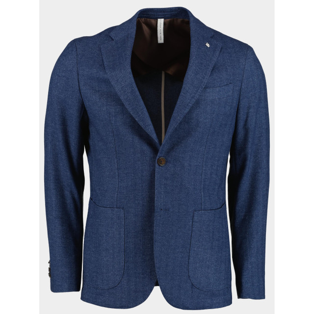 Born with Appetite Colbert lugano jacket wool herringbon 233038lu90/240 blue 177212 large