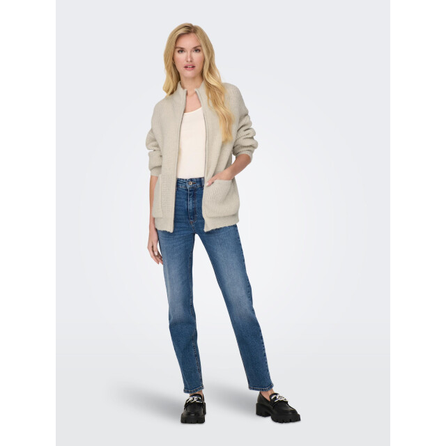 Cardigan ONLY Onladele LS Lace Mix - Maglia Con Dettagli In Pizzo, Scollo A V, Maniche Lunghe, Abbottonatura