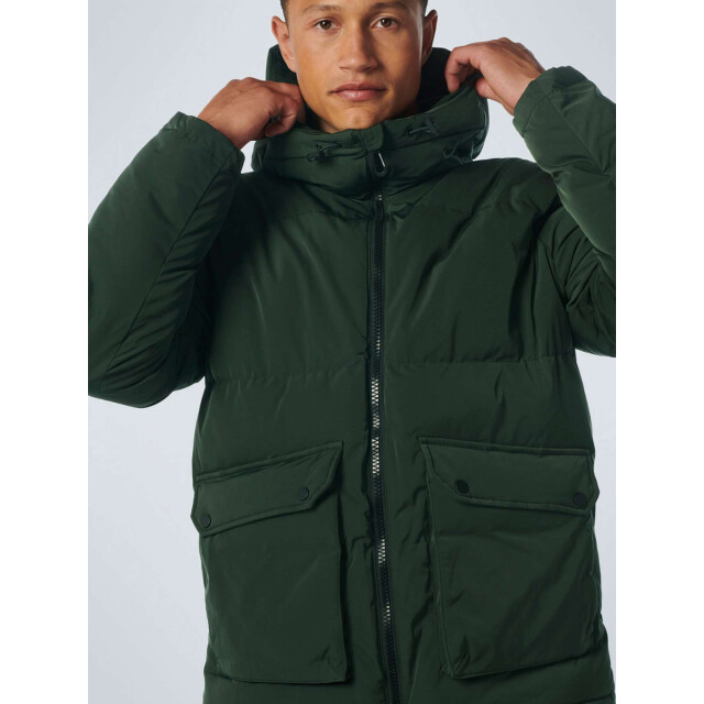 No Excess Jacket short fit hooded padded dark green 21630824-052 large
