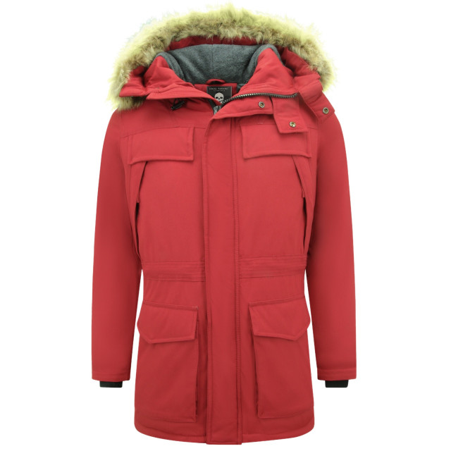 Enos Lange parka jas met bontkraag PI-891R large