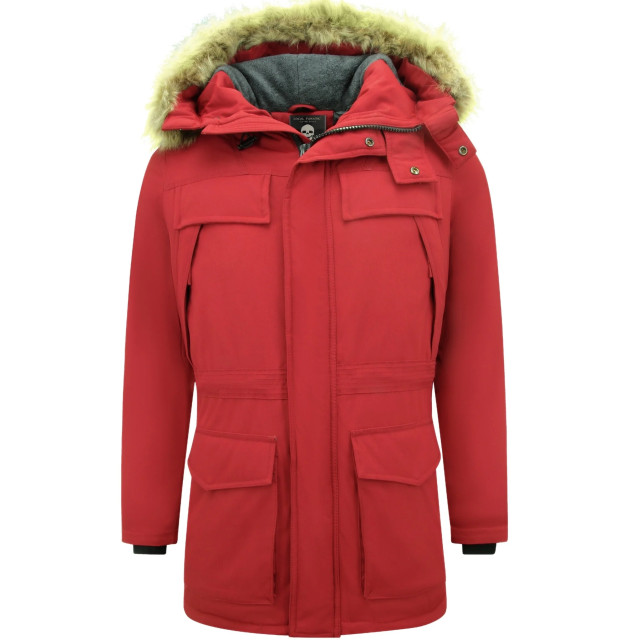 Enos Lange parka jas met bontkraag PI-891R large