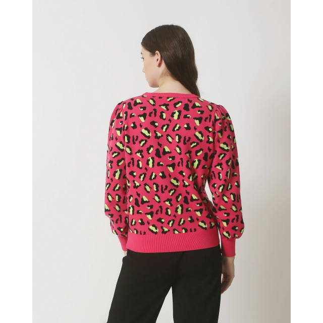 Smashed Lemon 23835 dierenprint top in roze met ronde hals 23835-445-999 large