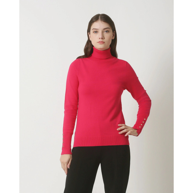 Smashed Lemon 23836 roze turtle neck top 23836-445-XL large