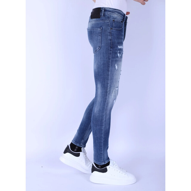 Local Fanatic Denim jeans slim fit met gebleekte wassing 1094 LF-DNM-1094 large