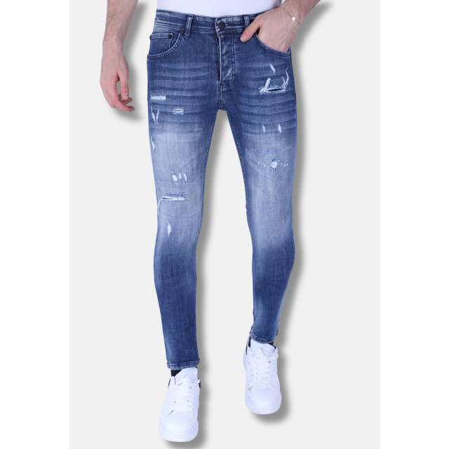 Local Fanatic Denim jeans slim fit met gebleekte wassing 1094 LF-DNM-1094 large