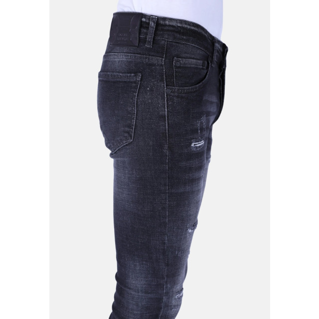 Local Fanatic Stonewash jeans slim fit met scheuren 1096 LF-DNM-1096 large