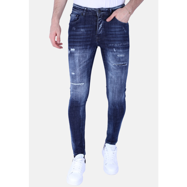 Local Fanatic Donker slim fit jeans met gaten 1101 LF-DNM-1101 large