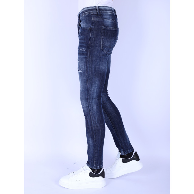 Local Fanatic Donker slim fit jeans met gaten 1101 LF-DNM-1101 large