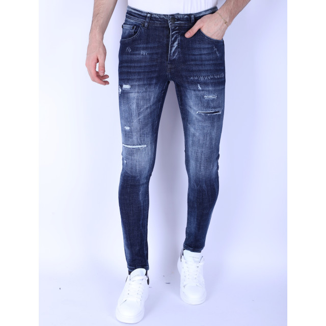 Local Fanatic Donker slim fit jeans met gaten 1101 LF-DNM-1101 large