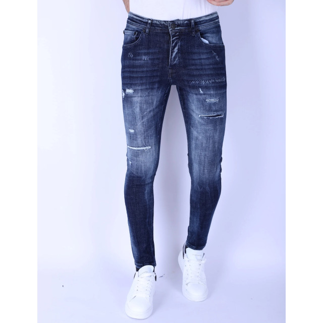 Local Fanatic Donker slim fit jeans met gaten 1101 LF-DNM-1101 large