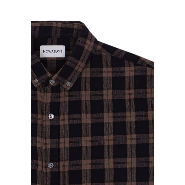 NOWADAYS Brushed check shirt sky captain NAH0104D2670 large