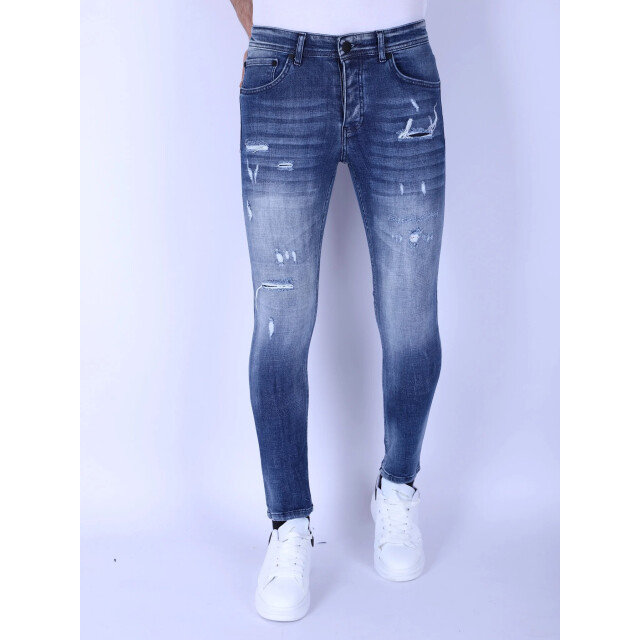 Local Fanatic Denim jeans slim fit met gebleekte wassing 1094 LF-DNM-1094 large