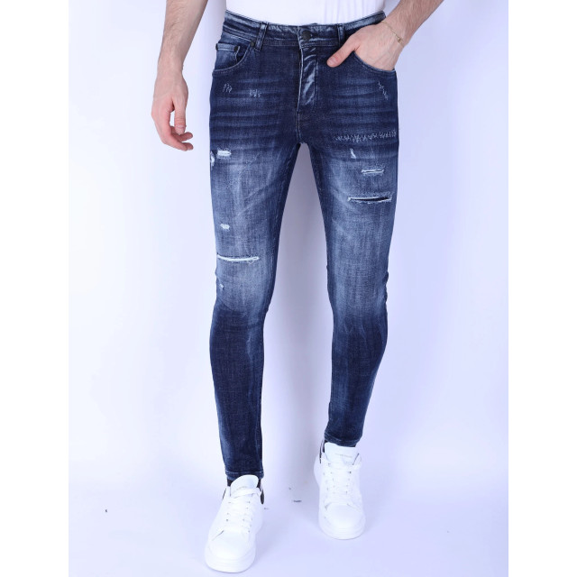 Local Fanatic Donker slim fit jeans met gaten 1101 LF-DNM-1101 large