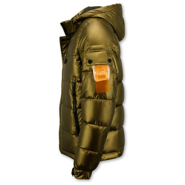 Enos Goudkleurige puffer jas met capuchon LY-8019G large