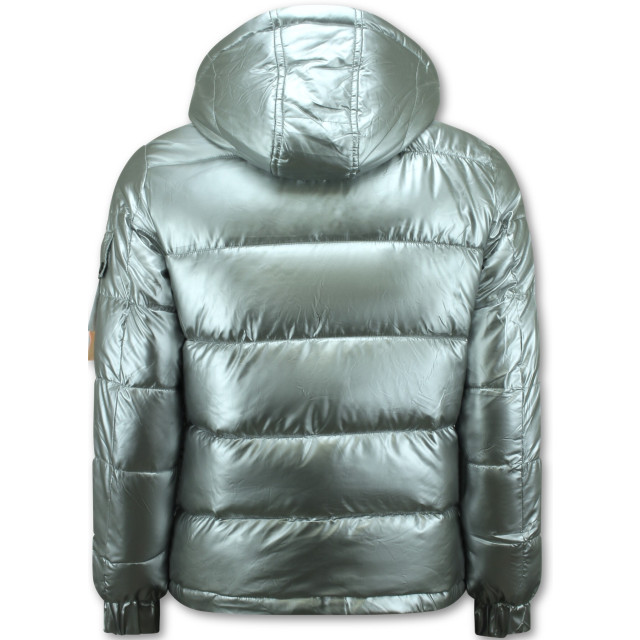 Enos Zilveren puffer jackets met capuchon LY-8019Z large