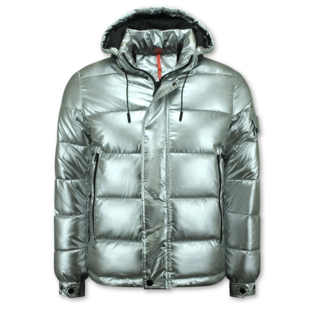 Enos Zilveren puffer jackets met capuchon LY-8019Z large