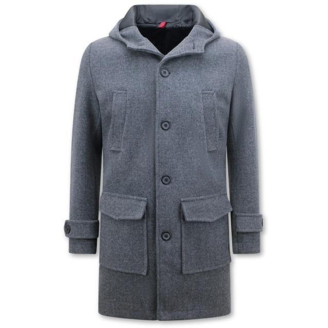 Enos Getailleerde mantel jas winter met capuchon 8931 QQC-8931-28 large