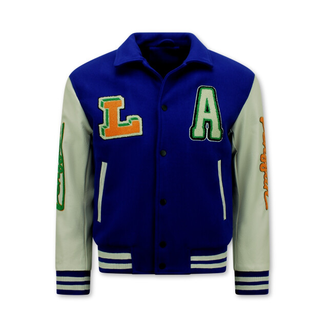 Enos Geborduurde retro college jackets oversized 851 BD-851 large