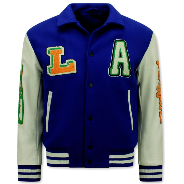 Enos Geborduurde retro college jackets oversized 851 BD-851 large