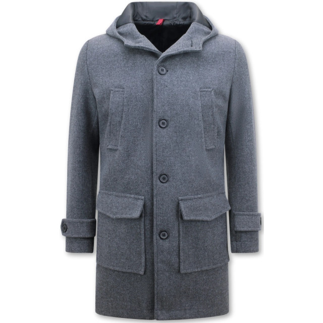 Enos Getailleerde mantel jas winter met capuchon 8931 QQC-8931-28 large