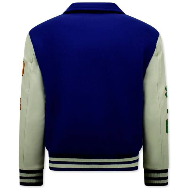 Enos Geborduurde retro college jackets oversized 851 BD-851 large