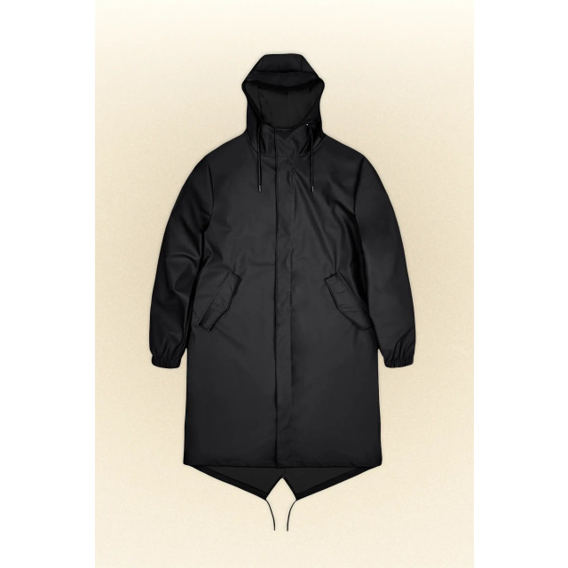 Rains 1814 fishtail parka black 1814 large