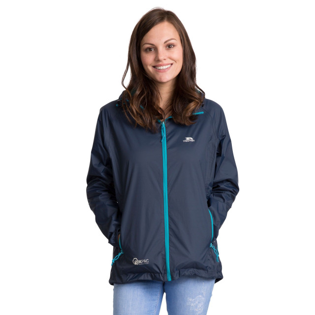 Trespass Dames qikpac waterdichte en opbergbare shell jas UTTP3379_navy large