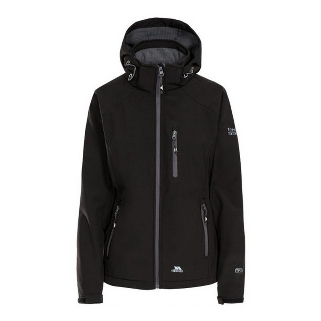 Trespass Dames bela ii waterbestendige softshell jas UTTP3440_black large