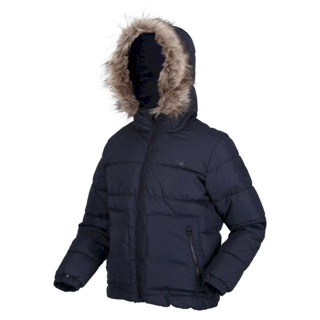 Regatta Parka met imitatiebont voor kinderen UTRG8399_navy large