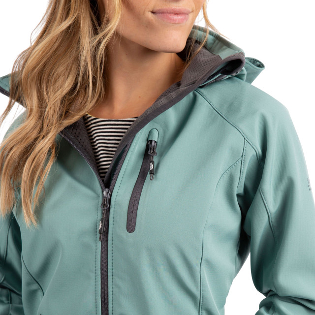 Trespass Dames bela ii waterbestendige softshell jas UTTP3440_tealmist large