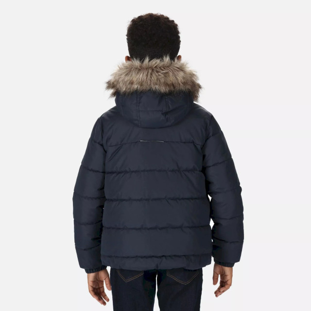 Regatta Parka met imitatiebont voor kinderen UTRG8399_navy large