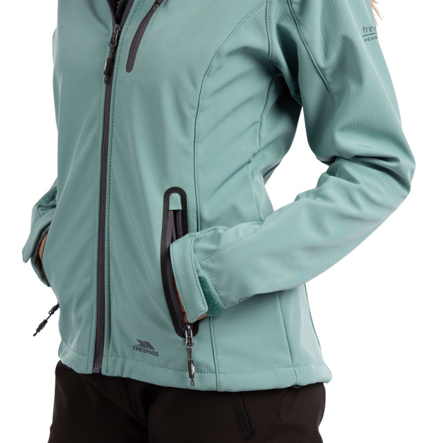 Trespass Dames bela ii waterbestendige softshell jas UTTP3440_tealmist large