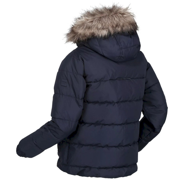 Regatta Parka met imitatiebont voor kinderen UTRG8399_navy large