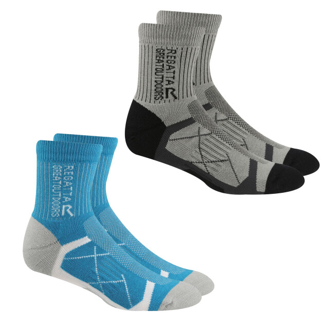 Regatta Dames outdoor laarzensokken (pak van 2) UTRG6076_lightsteelniagrablue large