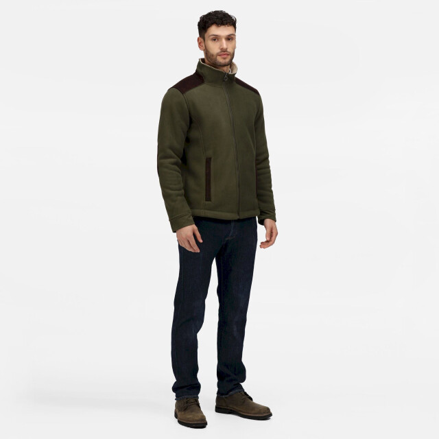 Regatta Heren faversham full zip fleece jas UTRG7401_darkkhaki large