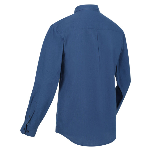 Regatta Heren brycen linnen shirt UTRG7677_darkdenim large